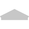 Ekena Millwork Peaked Cap Sunburst Architectural PVC Combination Pediment, 42"W x 17-3/8"H x 2-3/4"P (Pitch 6/12) PEDPC042X175PKC01 - alternate 2